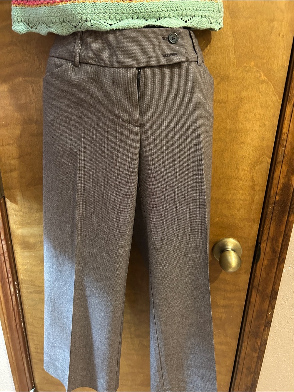 Gray Tweed Dress Cropped Trousers